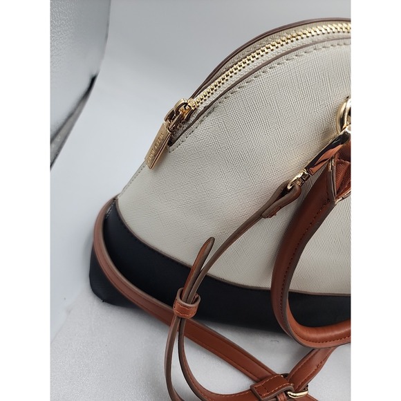 Anne Klein Crossbody Handbag Tan And Black - Picture 5 of 16